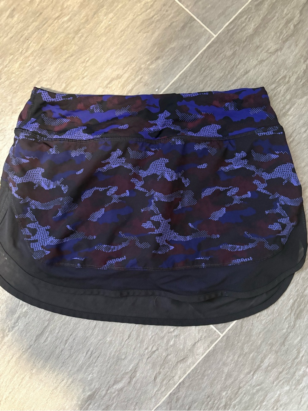 lululemon athletica Black & Purple Camo Active Skirt